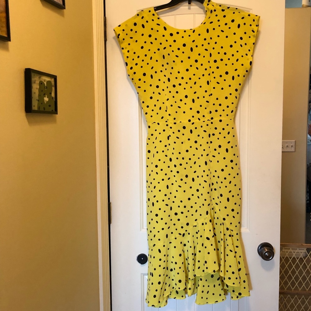 All that jazz yellow Polkadot dress